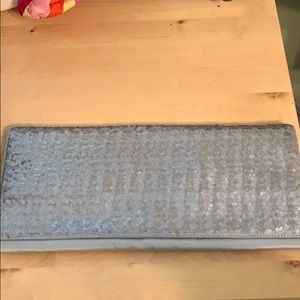 Silver Sequined Banana Republic Clutch